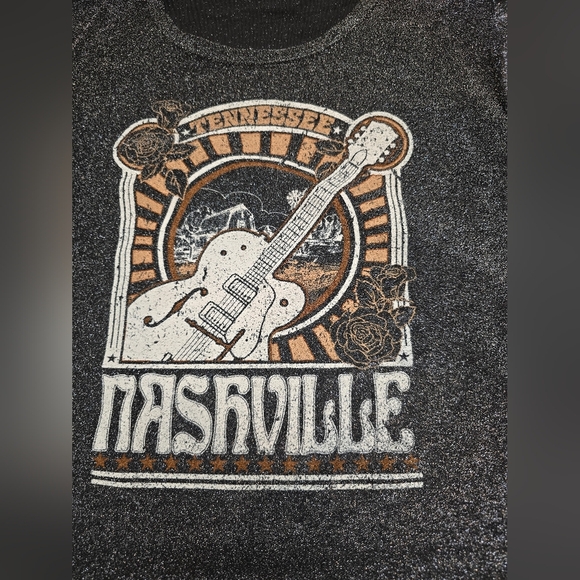 Nashville Music City Records Altar’d State Larg Crop Top Sparkly Country Cowgirl - Picture 2 of 9